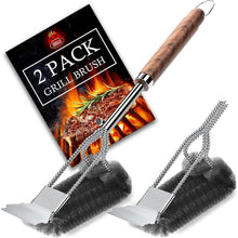 2er Set Grillbürste und Schaber Grill Zubehör Grillreiniger