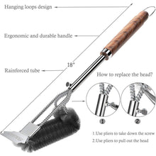 2er Set Grillbürste und Schaber Grill Zubehör Grillreiniger