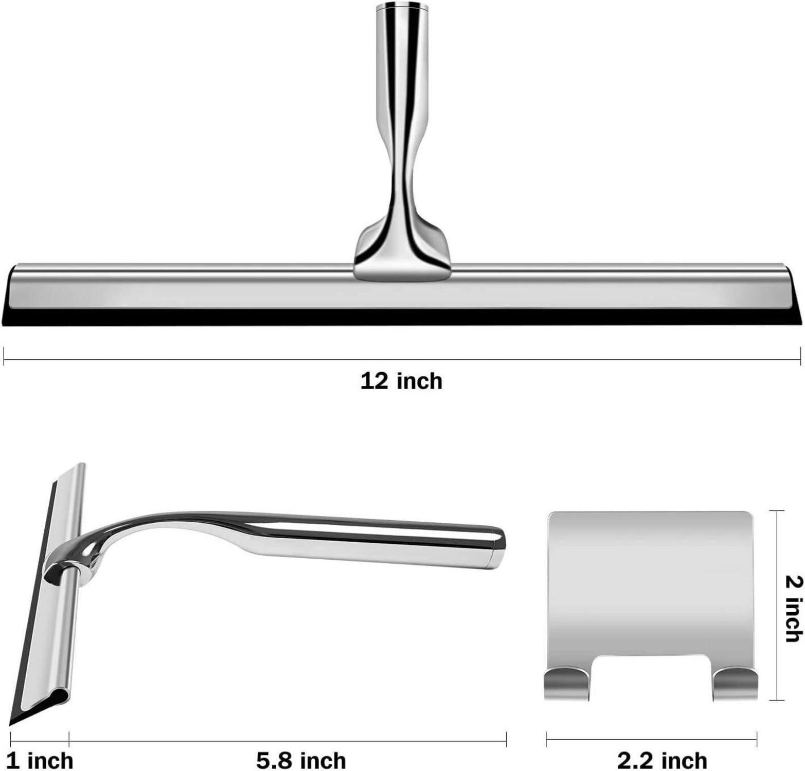 Duschabzieher Fensterabzieher Edelstahl 31cm Ohne Bohren