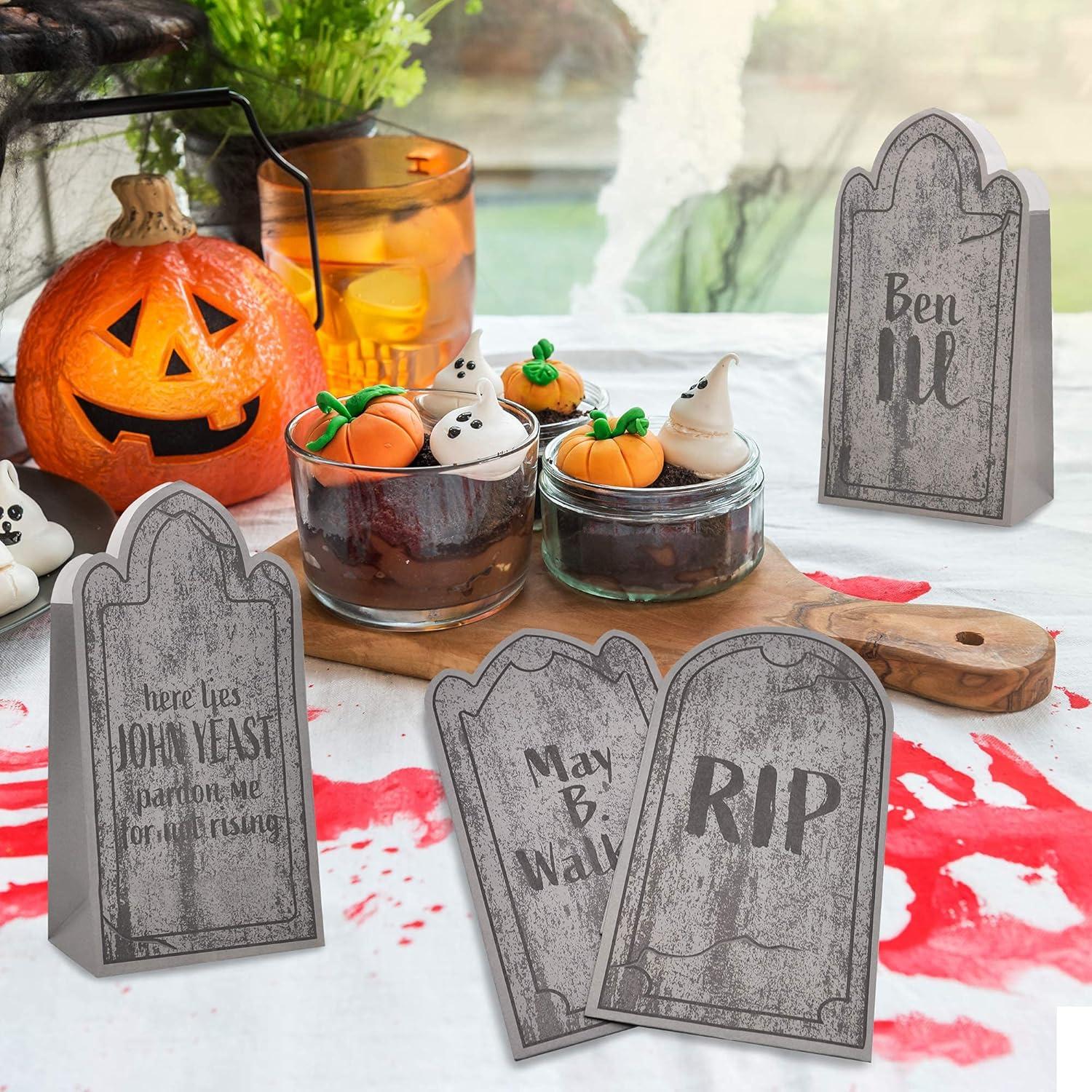 72er Halloween Grabstein Papiertüten Süßigkeitentüten Partytüten