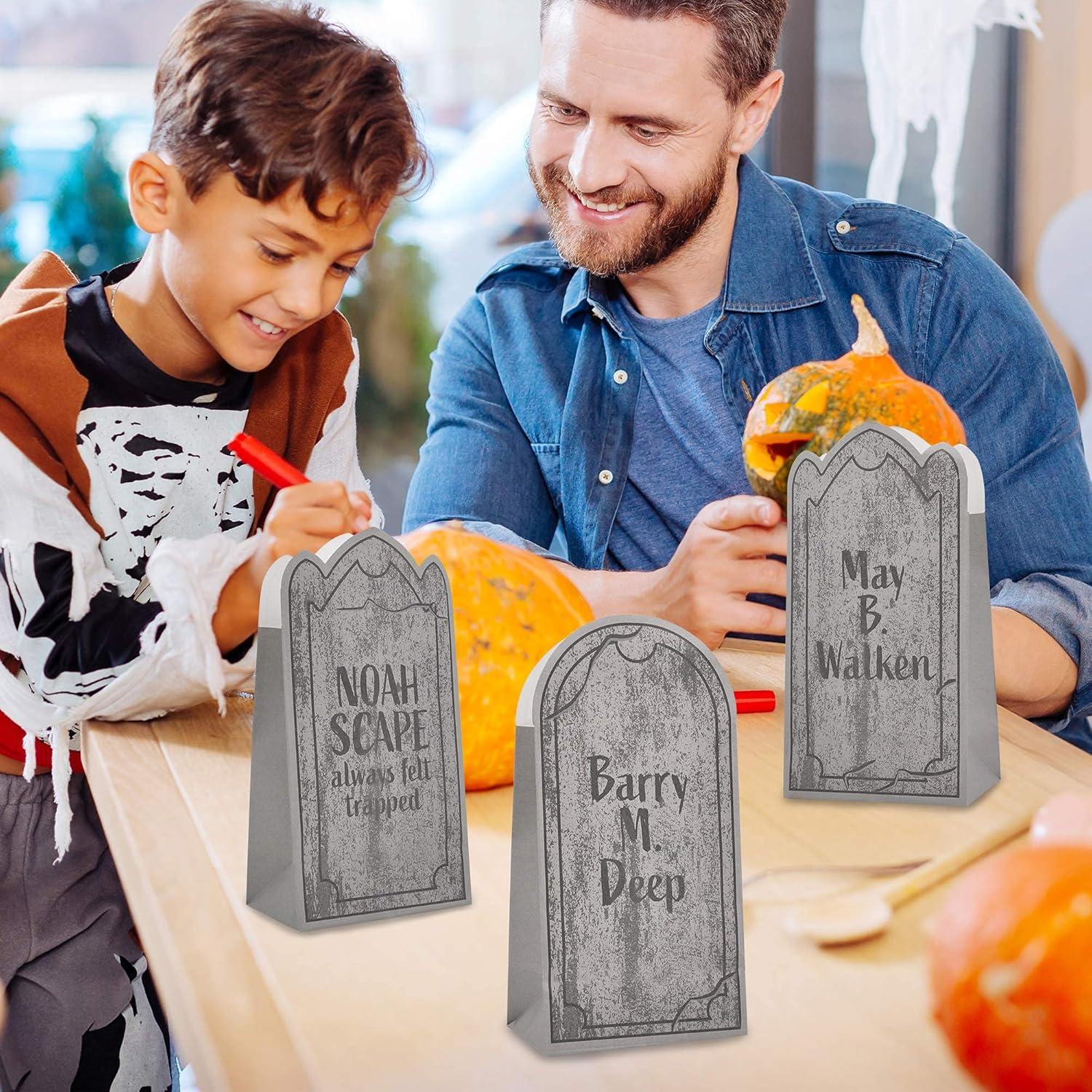 Halloween Grabstein Papiertüten 72 Stück Süßigkeiten Geschenktüten