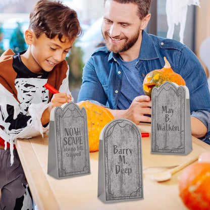 Halloween Grabstein Papiertüten 72 Stück Süßigkeiten Geschenktüten