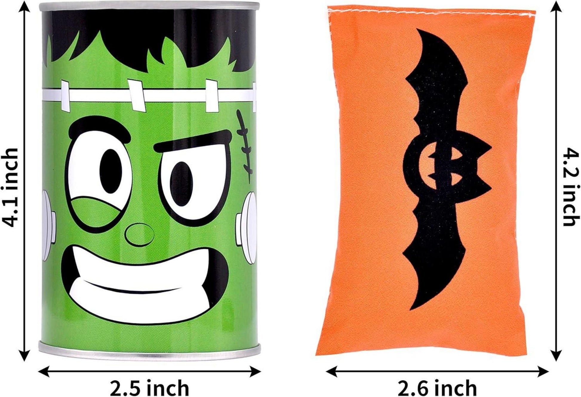 JOYIN Halloween Carnival Bean Bag Toss Game Set - 10 Tin Cans & 3 Bean Bag