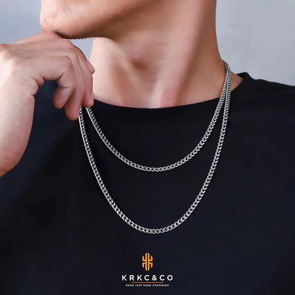 Goldene Panzerkette Herren 4mm Edelstahl 18K Vergoldet