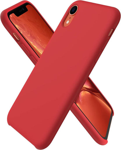 iPhone XR Silikon Case Ultra Dünn Flüssig Handyhülle - Rot