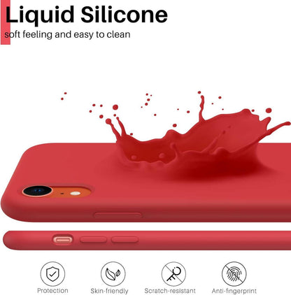 iPhone XR Silikon Case Ultra Dünn Flüssig Handyhülle - Rot