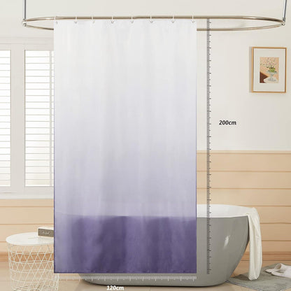 Schmaler Duschvorhang Wasserabweisend Textil Eckbad 120x200
