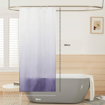 Schmaler Duschvorhang Polyester Lila 90x180 Wasserabweisend