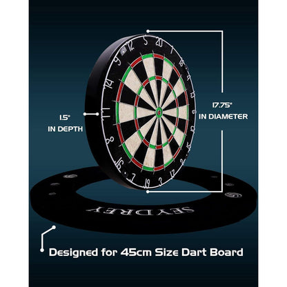 Dartscheibe Kork Steeldart Set 6 Dartpfeile Metallspitze
