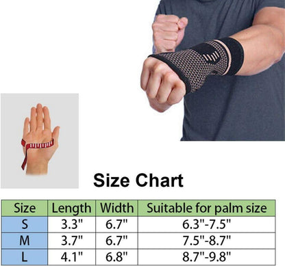 2er-Set Handgelenk Bandage Copper Handgelenkschiene für Sport