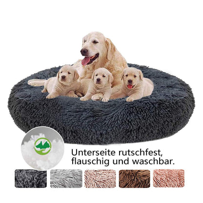 Flauschiges Hundebett Orthopädisch Dunkelgrau L 110x110x20cm