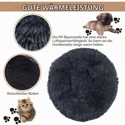 Flauschiges Hundebett Orthopädisch Dunkelgrau L 110x110x20cm