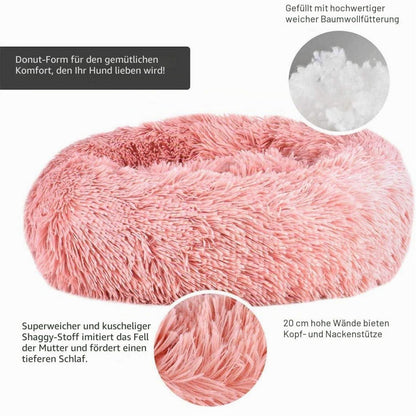 Flauschiges Hundebett Orthopädisch Rosa 120x120x20 cm