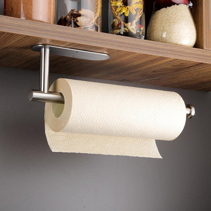 Küchenrollenhalter ohne Bohren Selbstklebend Edelstahl Silber