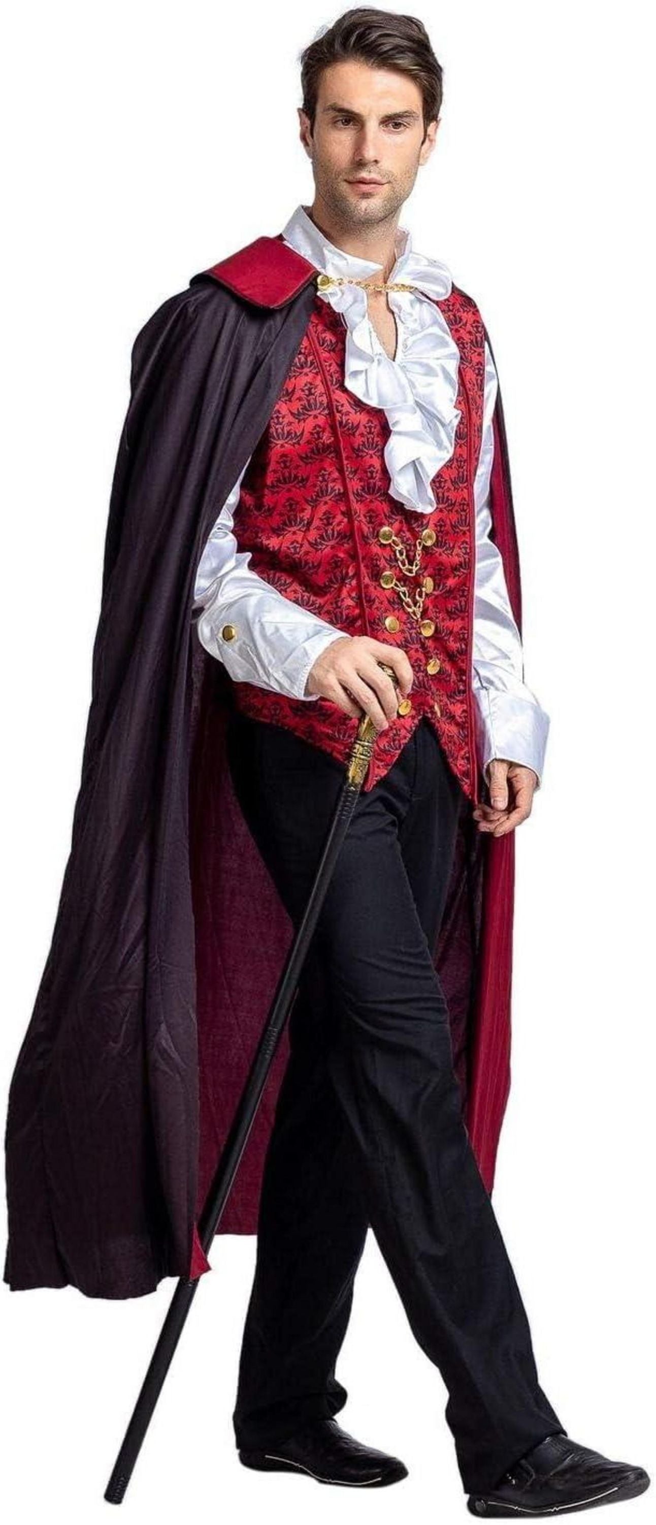 Renaissance Vampir Halloween Kostüm Herren Cosplay S-XXL Rot