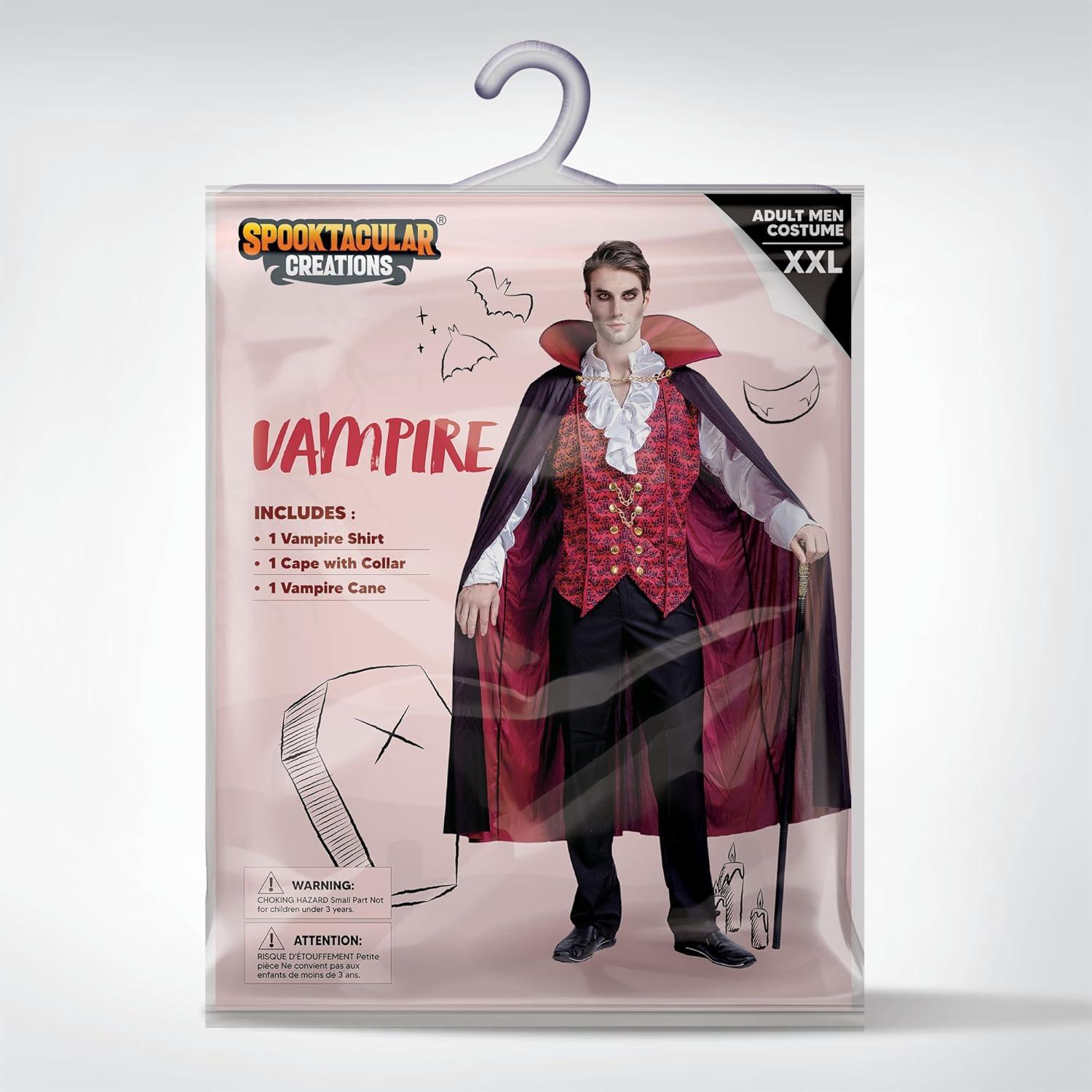 Halloween Renaissance Vampir Kostüm für Herren S-XL Deluxe Cosplay