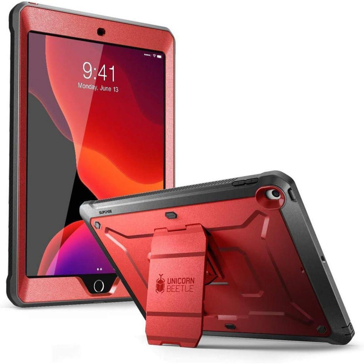 Robuste Hülle mit Ständer für iPad 7./8. Gen. 10,2 Zoll, Rot
