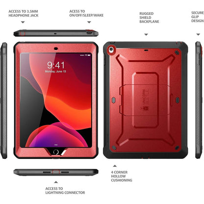 Robuste Hülle mit Ständer für iPad 7./8. Gen. 10,2 Zoll, Rot