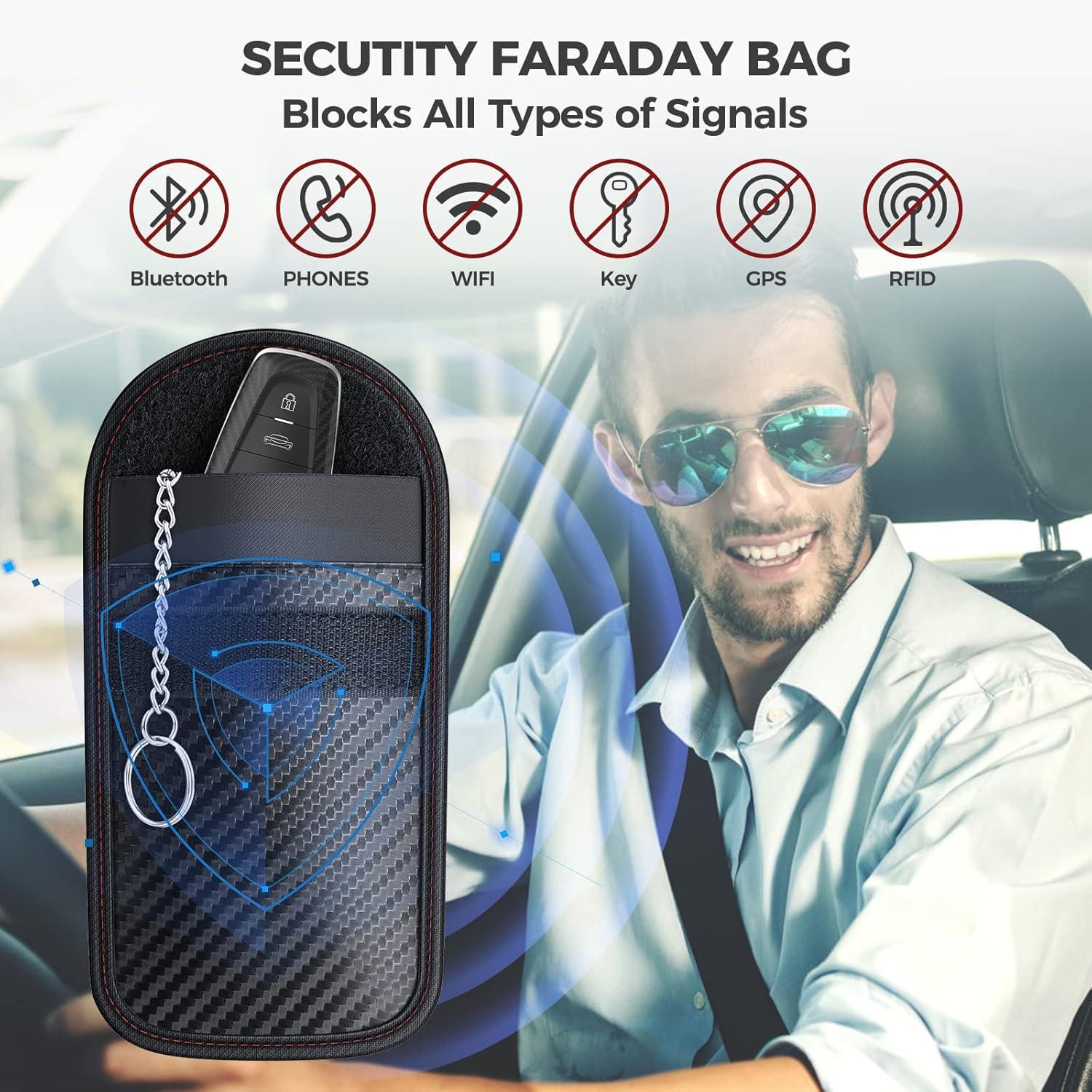 Keyless Go Schutz Autoschlüssel, Faraday Taschen Kohlefaser