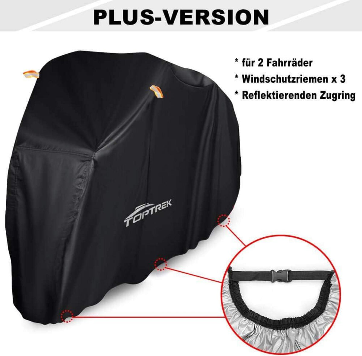 Fahrradabdeckung 2 Fahrräder Wasserdicht Oxford Regenschutz 210x110x95cm