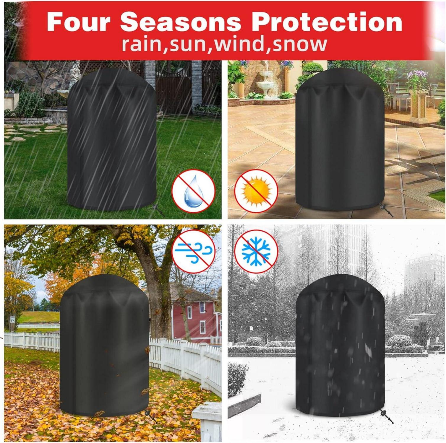 Grillabdeckung 420D Oxford-Stoff Wasserdicht 71x68cm Schutzhülle BBQ Cover