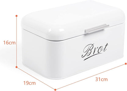 Brotkasten mit Deckel Metall Brotaufbewahrungsbox Retro