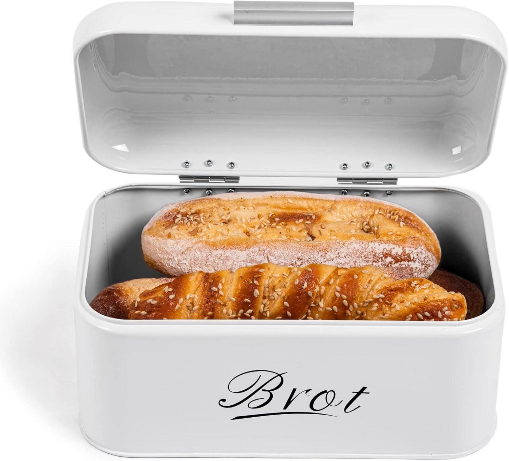Brotkasten Knäckebrot Box Metall Brotaufbewahrung Retro Design 31cm