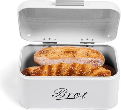 Brotkasten Knäckebrot Box Metall Brotaufbewahrung Retro Design 31cm