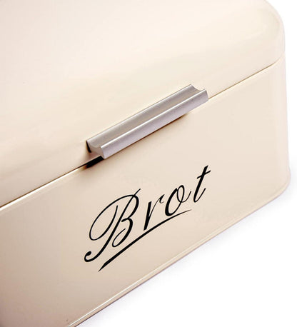 Großer Brotkasten aus Metall, Aufbewahrungsbox für Brot und Kekse mit Deckel, Retro-Design 31cm