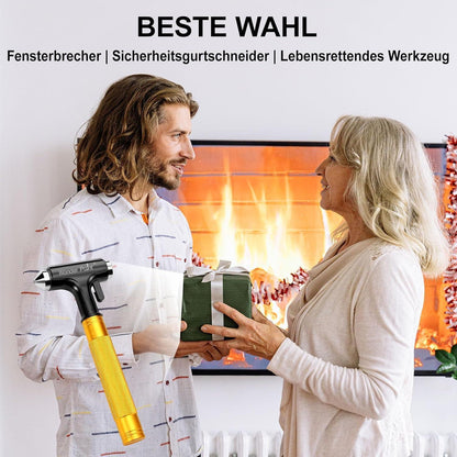 Notfallhammer Auto mit Gurtschneider & Glasbrecher – Gelb