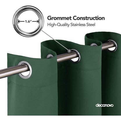 Verdunkelungsgardinen Set 240x135 cm, Waldgrün – Blickdicht & Lärmschutz