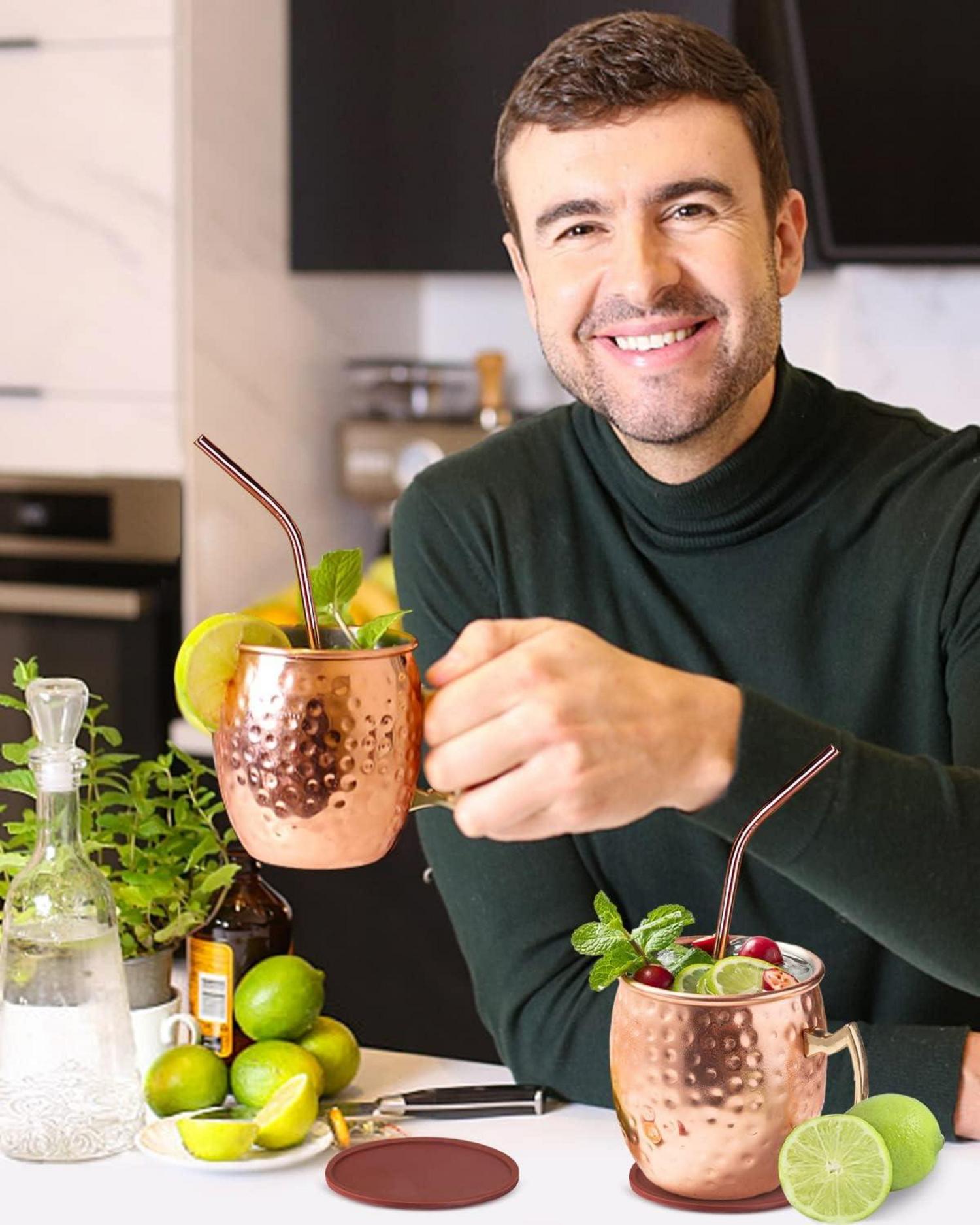 Moscow Mule Kupferbecher Set 4 Stück 19.5 Unzen Geschenk