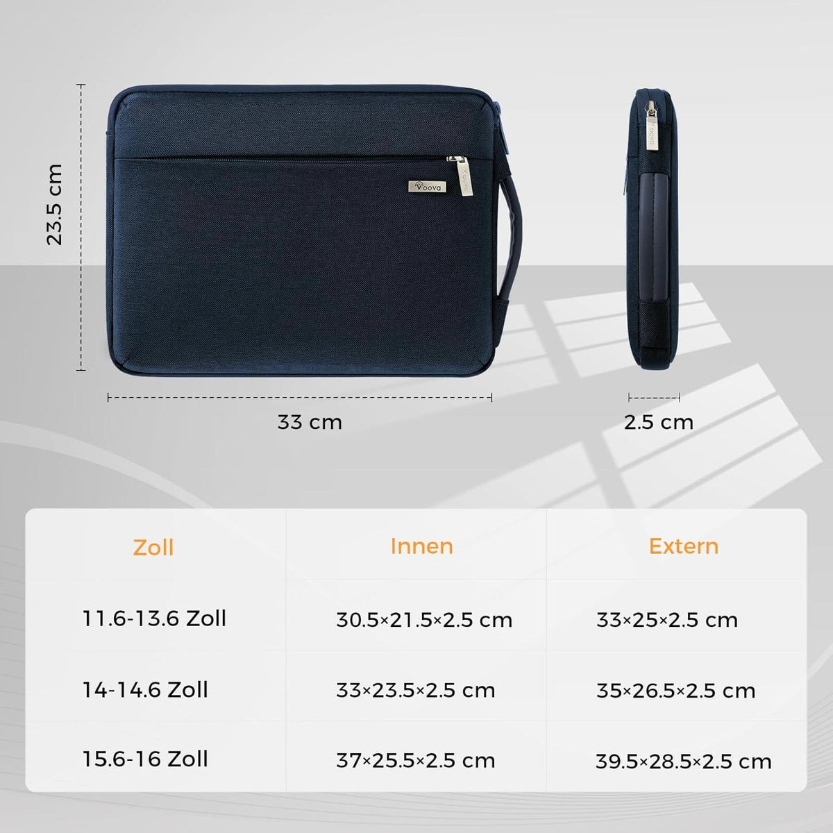 Voova Laptop Hülle 14 Zoll MacBook Air Schutzhülle Blau