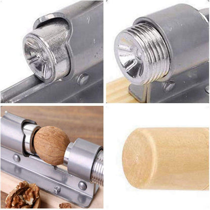 Nussknacker für Nüsse Hochleistungs Holzbasis & Griff