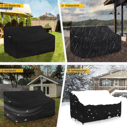 Schutzhülle für 2-Sitzer Gartenbank 134x66x63/89cm