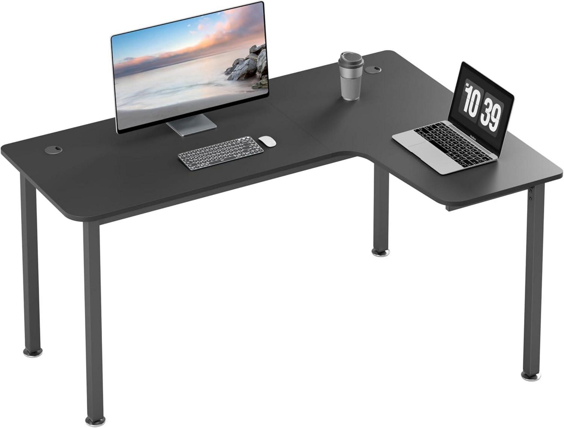 Eckschreibtisch Gaming Tisch 155x110cm L-Form PC Computertisch