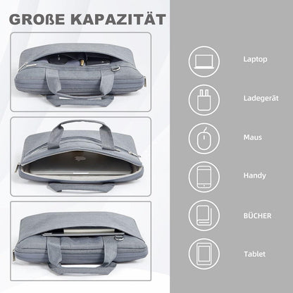 Voova Laptoptasche 360°Schutz 14-16 Zoll Wasserdicht Grau