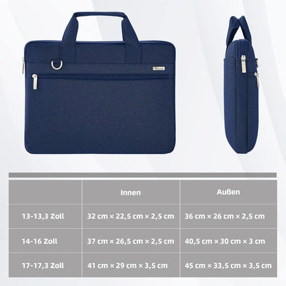 Voova Laptoptasche 360°Schutz 15-16 Zoll Wasserdicht Blau