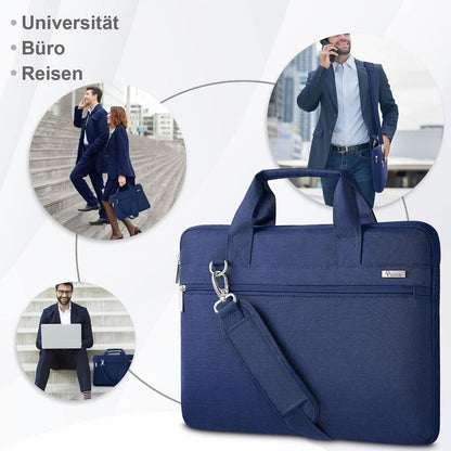 Voova Laptoptasche 360°Schutz 15-16 Zoll Wasserdicht Blau