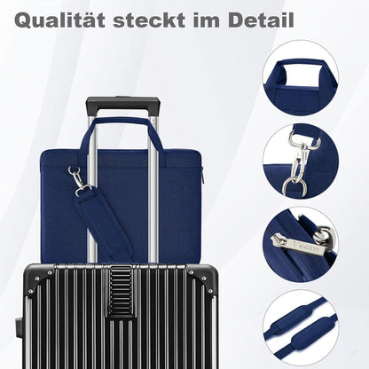 Laptoptasche 15-16 Zoll 360°Schutz Wasserdicht Stoßfest Blau