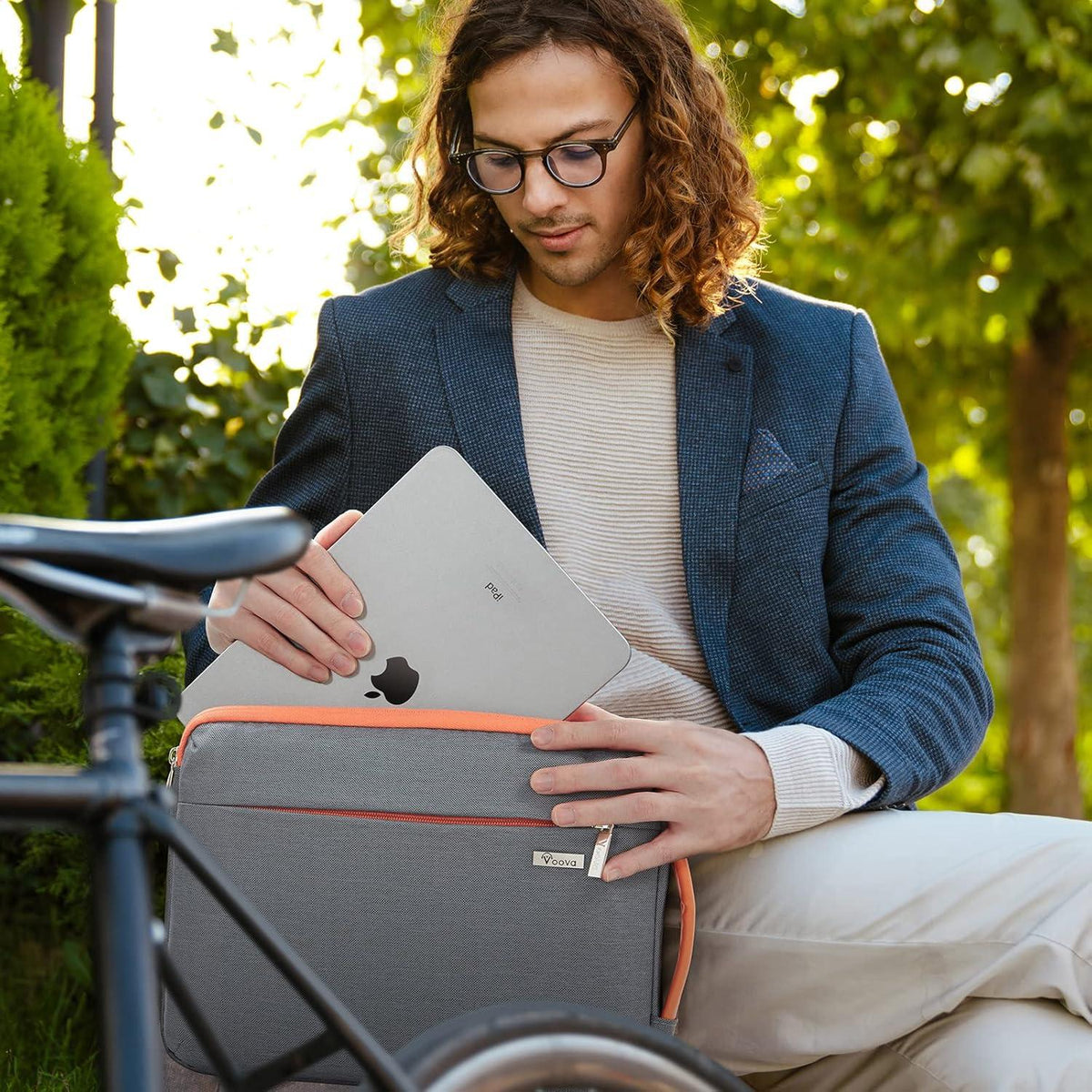 Voova Laptop Hülle 13 Zoll Laptoptasche MacBook Air Pro dunkelgrau