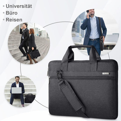 Voova Laptoptasche 17-17,3 Zoll Wasserdicht Schutz Schwarz