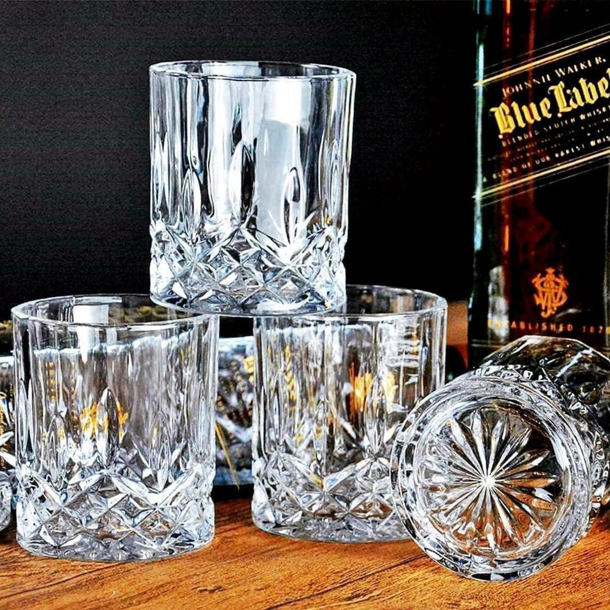 Whisky Gläser 4er Set | 320ml Kristallglas | Geschenk für Männer