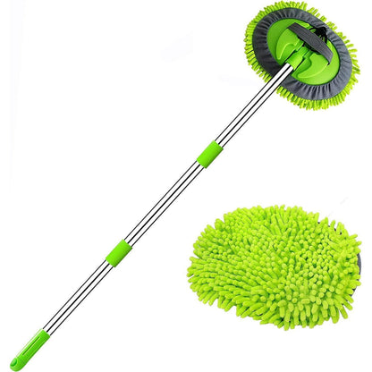 Auto Waschbürste Teleskop-Mikrofaserbürste 120cm 2-in-1