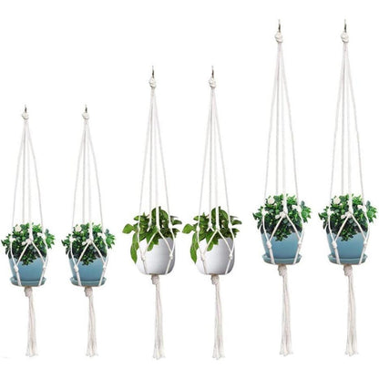 Makramee Blumenampeln 6er Set Baumwollseil Hängeampel
