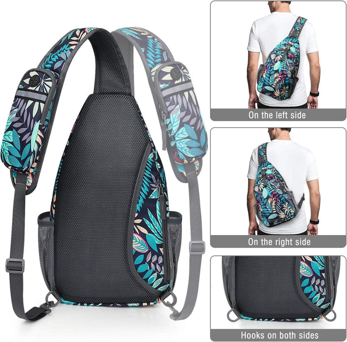 G4Free Sling Bag Rucksack Umhängetasche Diebstahlschutz Outdoor Blau