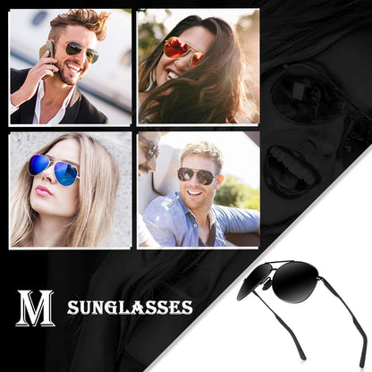 Polarisierte Sonnenbrille Herren Schwarz UV400 Vintage