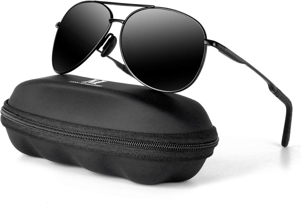 Polarisierte Sonnenbrille UV400 Outdoor Schwarz Vintage Unisex