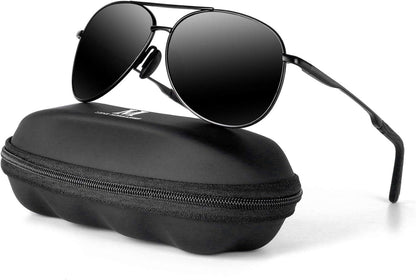 Polarisierte Sonnenbrille UV400 Outdoor Schwarz Vintage Unisex
