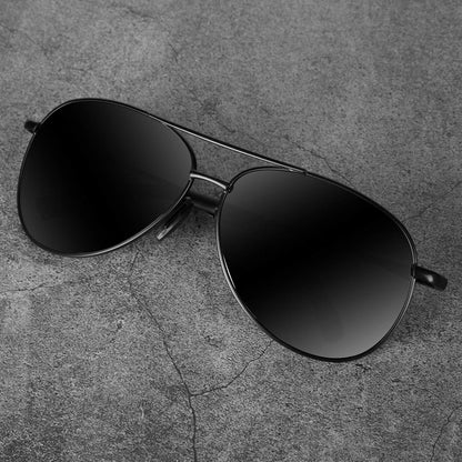 Polarisierte Sonnenbrille Herren Schwarz UV400 Vintage